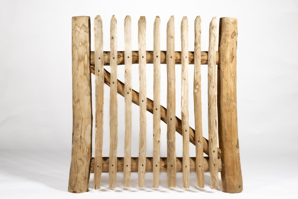[TH-G11] Porte en châtaignier - Sciée (1m x 1m)